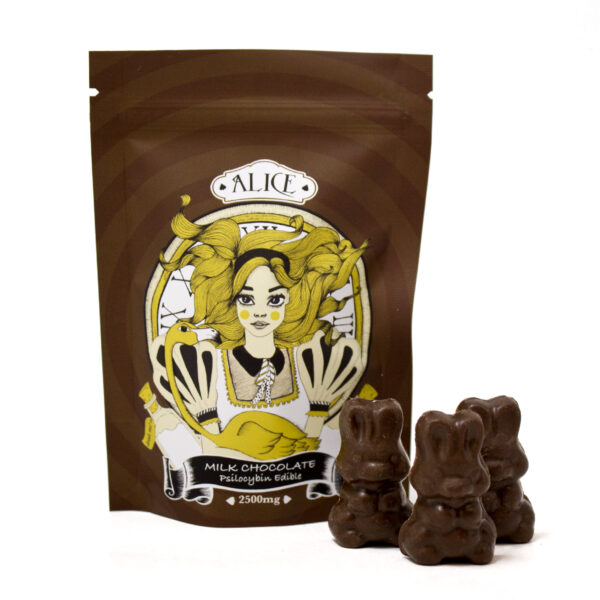 Buy Alice Milk Chocolate Mushrooms (2500mg) – Premium Psychedelic Chocolate Edibles Online