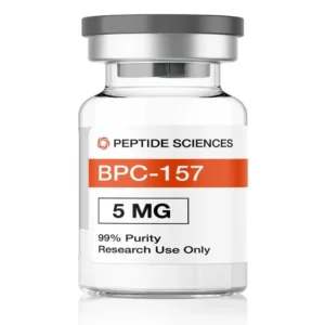 BPC-157 5mg research peptide in sterile laboratory vial