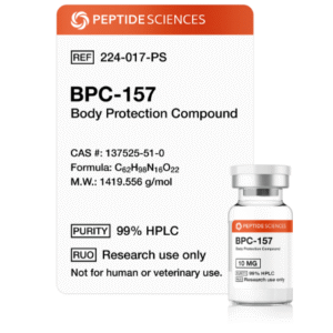 BPC-157 10mg research peptide in sterile laboratory vial